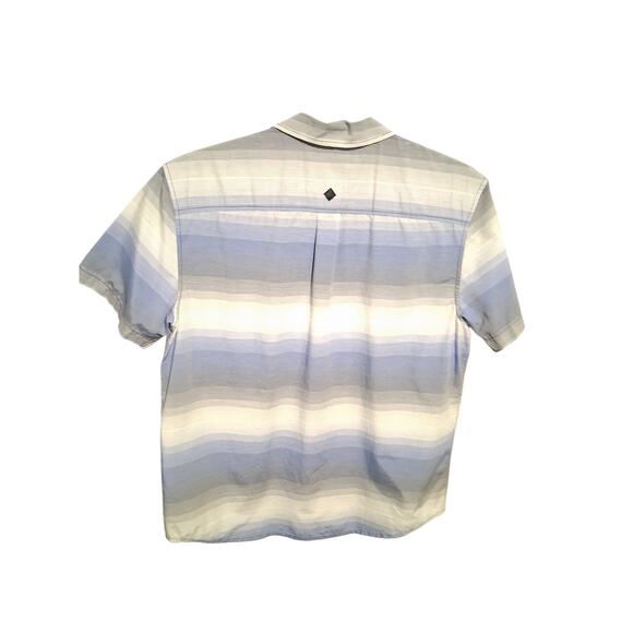 Prana Mens XL Tamrack Stripe Organic Cotton Grungecore Button up Stripe Shirt - Picture 2 of 9